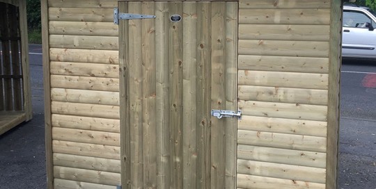 Store with door - bespoke shed by Empress Fencing
