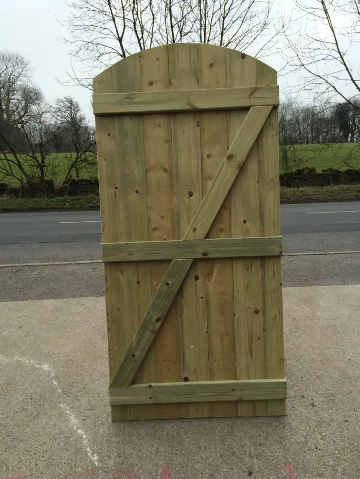 3 x 6 Arched Tongue And Groove Gate Back