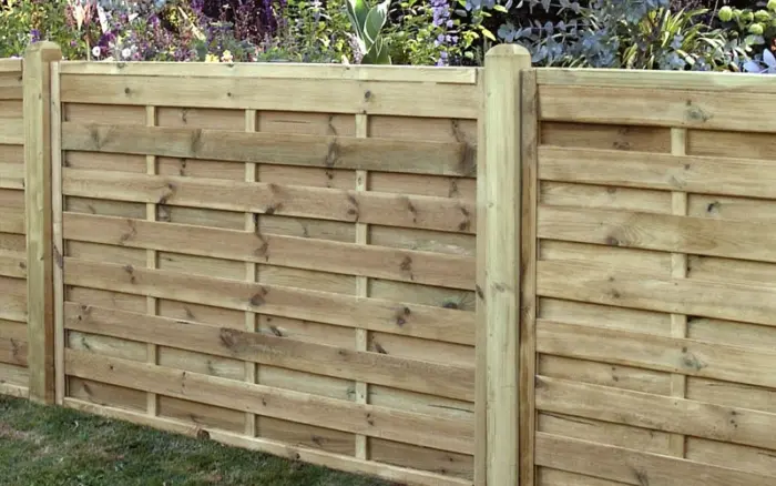 6ft Square Horizontal Fence Panel