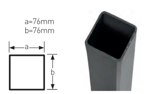 DuraPost Anthracite End Corner Post Spec